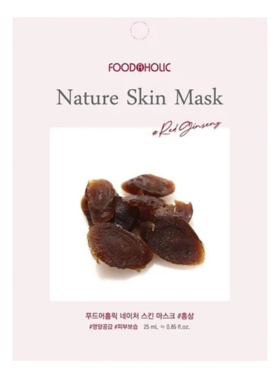 Маска тканевая FOODAHOLIC Red Ginseng Nature Skin Mask (23ml)
