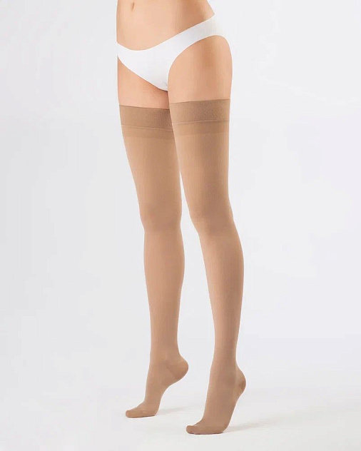 Чулки компрессионные 2 класс, закрытый носок, укороченные, на широкое бедро Ofa Bamberg Classic CC221W-MD