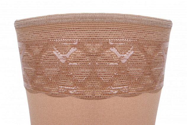 Чулки компрессионные с ажурной резинкой на широкое бедро (закрытый носок) 2 класс Idealista ID-301W