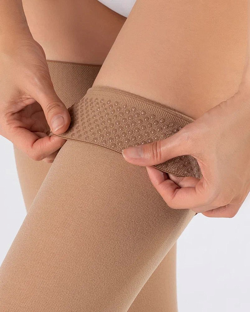 Чулки компрессионные 2 класс, закрытый носок, укороченные, на широкое бедро Ofa Bamberg Classic CC221W-MD