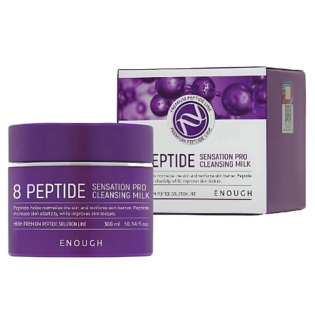 Молочко для лица очищающее на основе 8 пептид Enough 8 Peptide Cleansing Milk