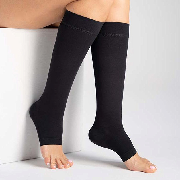 Гольфы компрессионные с открытым носком, класс компрессии 2, ТК.910
